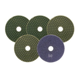 PEARL SPS47KIT 4" Polishing Diamond Pads - Hook & Loop Backing