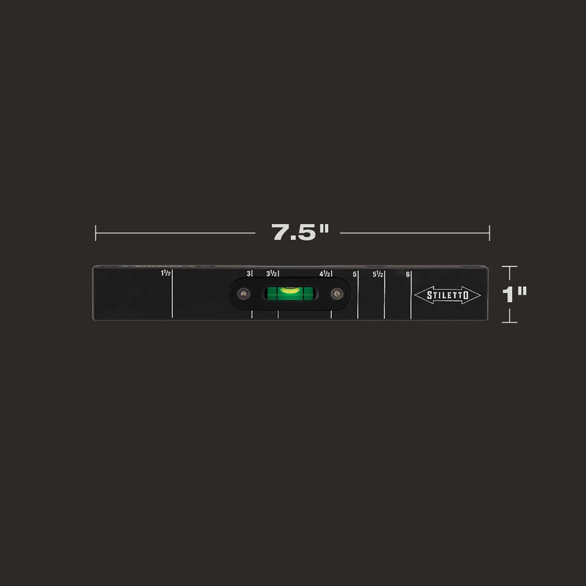 STILETTO STSQ7-L 7" Carpenter Square w/ Bomber Layout Notches & Built-in Level - Image 5