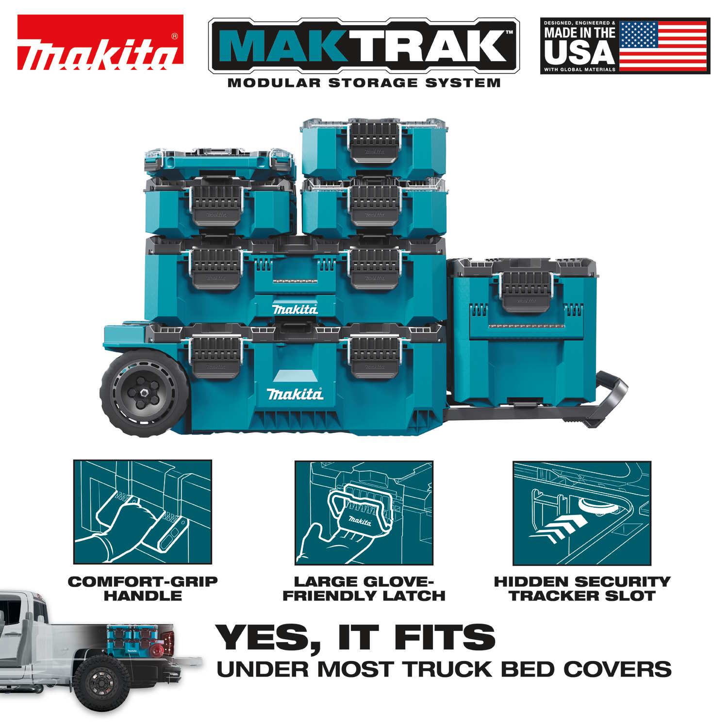 MAKITA T-90059 MAKTRAK Low-Profile Medium Organizer - Image 2