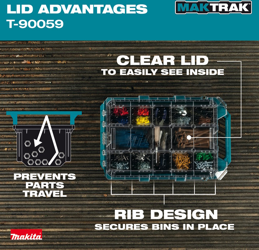 MAKITA T-90059 MAKTRAK Low-Profile Medium Organizer - Image 9