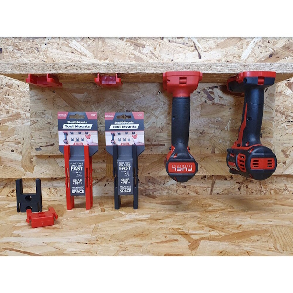 STEALTHMOUNTS TM-MW18-RED-4 Milwaukee M18 Tool Mount 4PK - Image 2