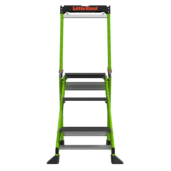 LITTLE GIANT 11933 Jumbo 3-Step Fiberglass Step Stool With Handrail - Image 3