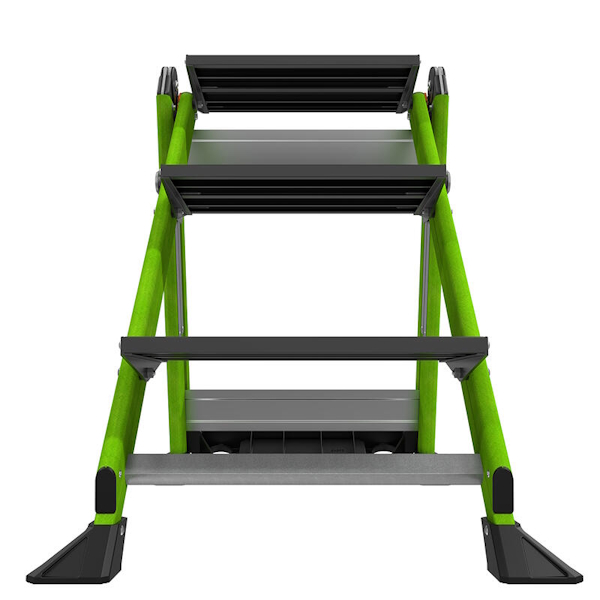 LITTLE GIANT 11933 Jumbo 3-Step Fiberglass Step Stool With Handrail - Image 4