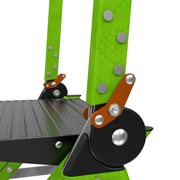 LITTLE GIANT 11933 Jumbo 3-Step Fiberglass Step Stool With Handrail - Image 9