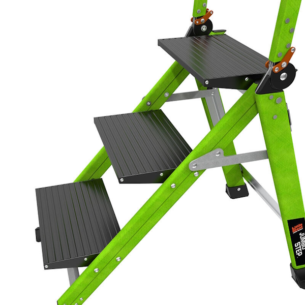LITTLE GIANT 11933 Jumbo 3-Step Fiberglass Step Stool With Handrail - Image 10