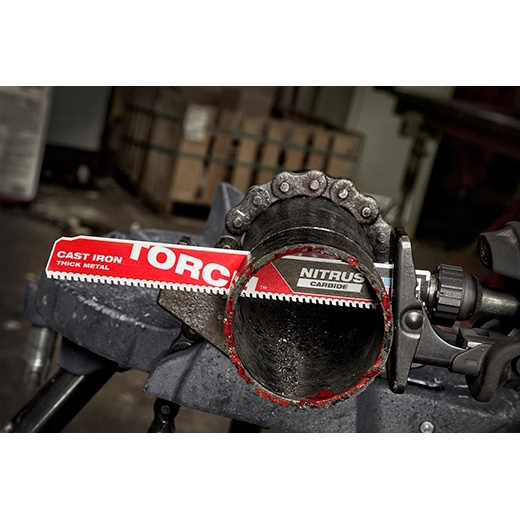 MILWAUKEE 9" 8TPI Torch with Nitrus Carbide for Cast Iron Sawzall Blade 1PK - Image 2