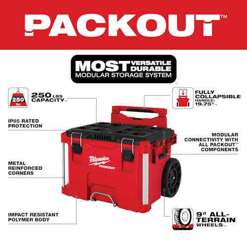 MILWAUKEE 48-22-8427 Packout Rolling Tool Box - Image 2