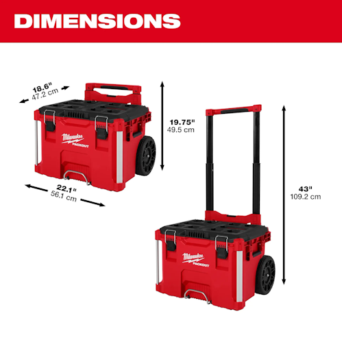 MILWAUKEE 48-22-8427 Packout Rolling Tool Box - Image 4
