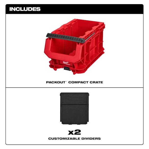 MILWAUKEE 48-22-8437 PACKOUT™ Compact Crate - Image 4