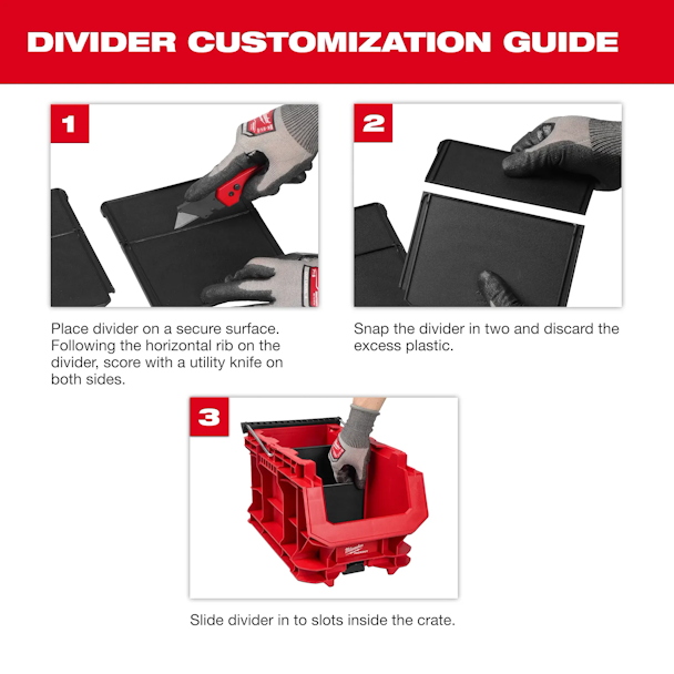 MILWAUKEE 48-22-8437 PACKOUT™ Compact Crate - Image 9