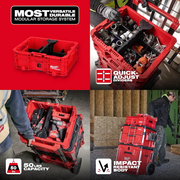 MILWAUKEE 48-22-8438 PACKOUT™ Low-Profile Crate - Image 2