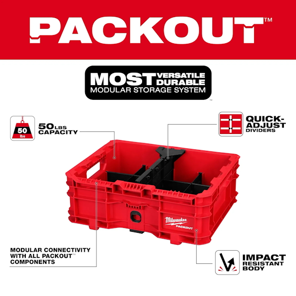 MILWAUKEE 48-22-8438 PACKOUT™ Low-Profile Crate - Image 3