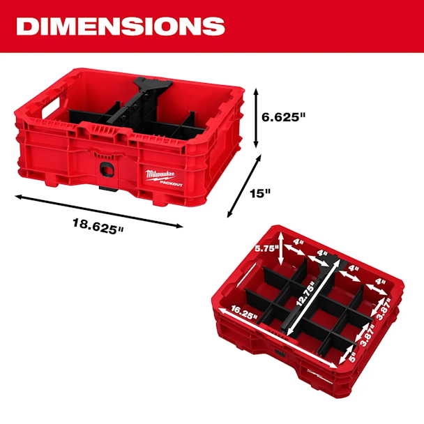 MILWAUKEE 48-22-8438 PACKOUT™ Low-Profile Crate - Image 5