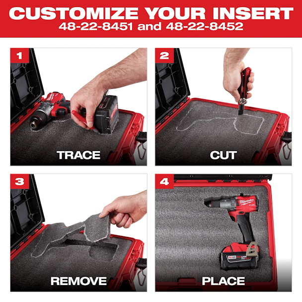 MILWAUKEE 48-22-8452 Packout Customizable Foam Insert for Drawer Tool Boxes - Image 2