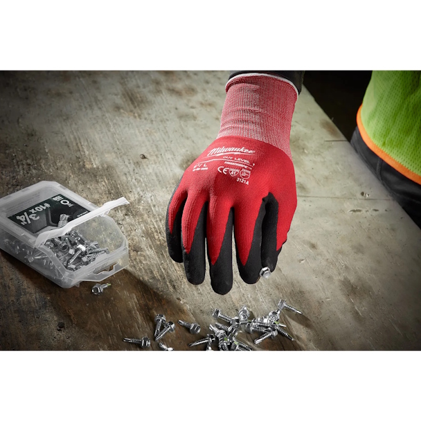 MILWAUKEE 48-22-8903 Cut Level 1 Nitrile Dipped Gloves XL - Image 5