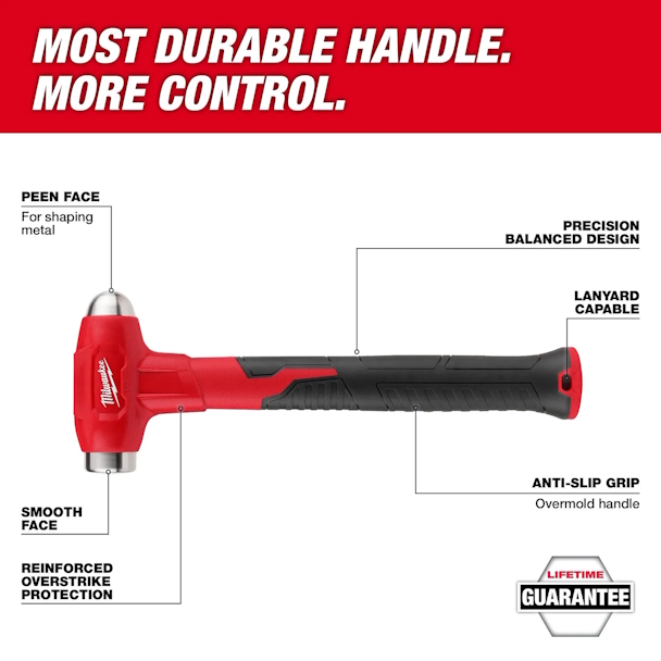 MILWAUKEE 48-22-9141 32oz Dead Blow Ball Peen Hammer - Image 2