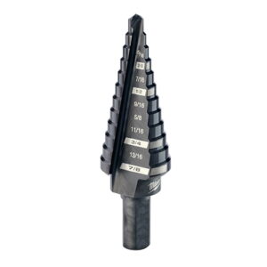 MILWAUKEE 48-89-9204 #4 Step Drill Bit, 3/16" - 7/8" by 1/16"