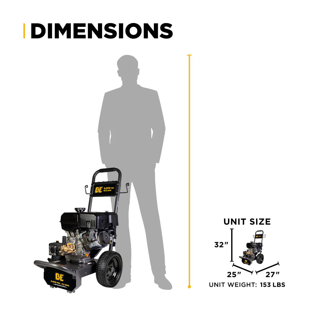 BE B4415PA 4,400 PSI 4.2 GPM Cold Water Gas Pressure Washer, PowerEase 420 - Image 11