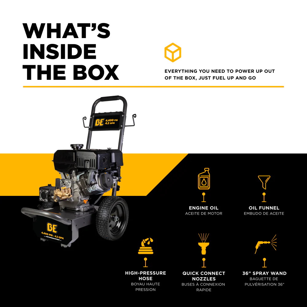 BE B4415PA 4,400 PSI 4.2 GPM Cold Water Gas Pressure Washer, PowerEase 420 - Image 5