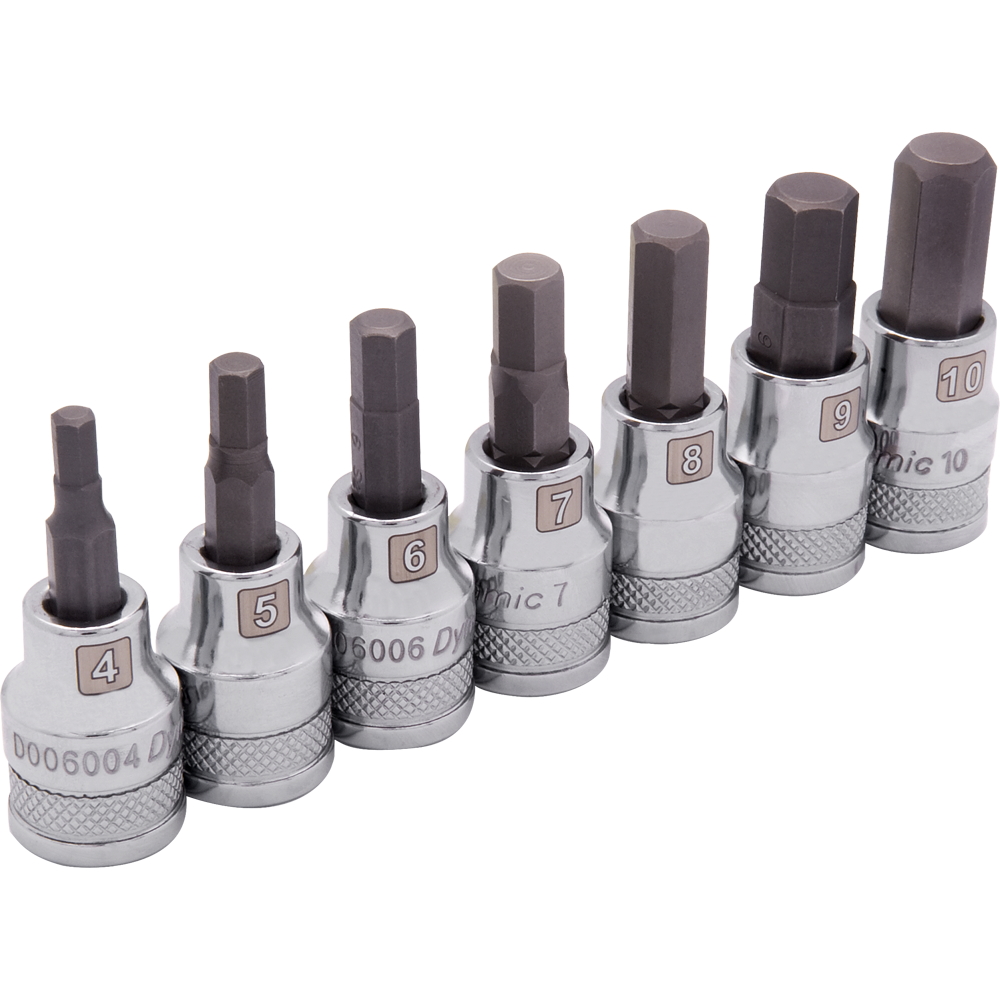 DYNAMIC TOOLS D010016 3/8" Drive 7PC Metric Standard Hex Socket Set - Image 2