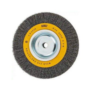 DEWALT DW4906 8" Crimped Bench Wire Wheel 5/8" Arbor Medium Face .014"