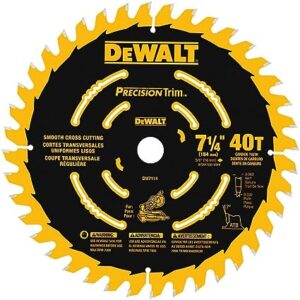 DEWALT DW7114PT 40T 7-1/4" Precision Trim Miter Saw Blade