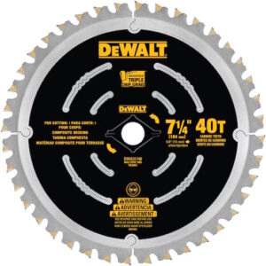 DEWALT DWA31740 7-1/4" 40T Composite Decking Circular Saw Blade