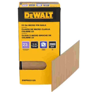 DEWALT DWPN23125 23Ga 1-1/4" Pin Nails (2000 per Box)