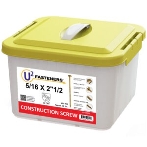 U2 S20102500B Structural Wood Screws 5/16" x 2-1/2" 600/bx
