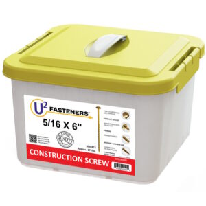 U2 S20106000B Structural Wood Screws 5/16" x 6" 300/bx