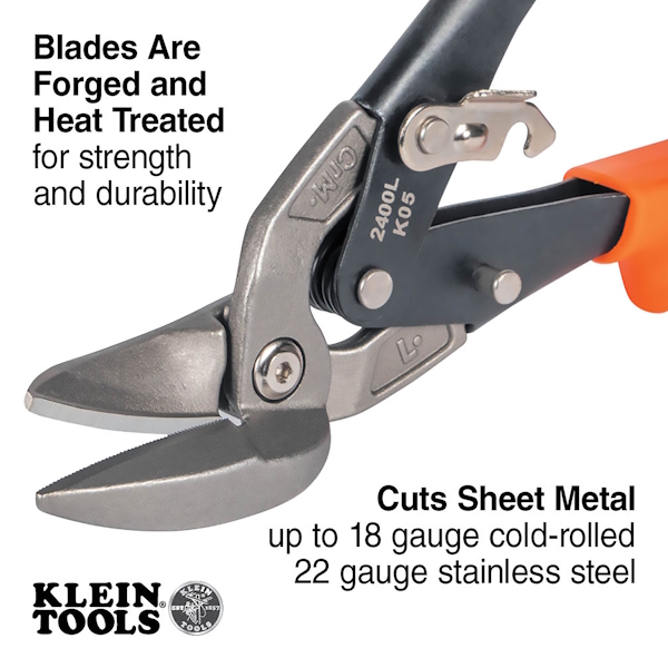 KLEIN 2400L Offset Left-Cutting Aviation Snips - Image 2
