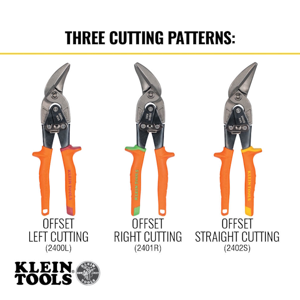 KLEIN 2400L Offset Left-Cutting Aviation Snips - Image 4