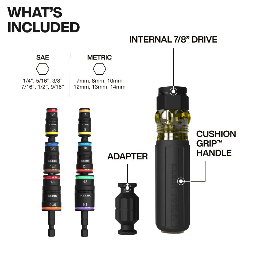 KLEIN 32914HD 14-in-1 Impact Rated Flip Socket Set - Image 2
