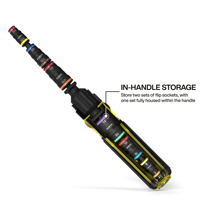 KLEIN 32914HD 14-in-1 Impact Rated Flip Socket Set - Image 3