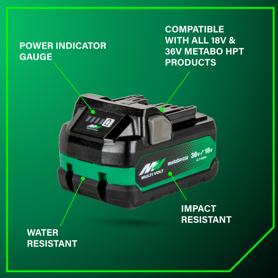 METABO 380083M HPT 36V/18V MultiVolt Battery 2.5Ah/5Ah BSL36A18X - Image 3
