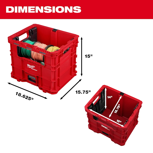 MILWAUKEE 48-22-8043 PACKOUT™ Wire Pulling XL Crate - Image 4