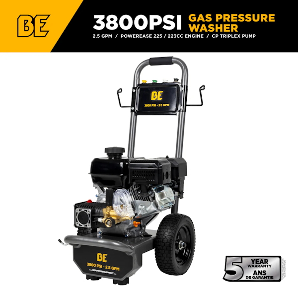 BE B3875PA 3,800 PSI 2.5 GPM Cold Water Gas Pressure Washer - Image 2