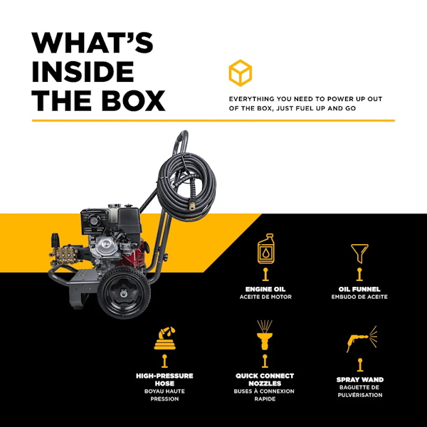 BE B4213HA Pressure Washer 4200 PSI 4.2 GPM, Honda GX390, AR Triplex Pump, 50' - Image 3