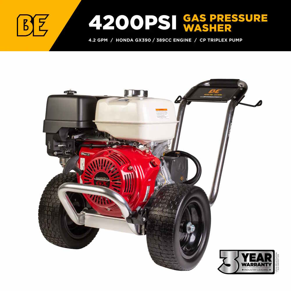 BE POWER B4213HAAS 4,200 PSI 4.2 GPM Cold Water Gas Pressure Washer - Image 2