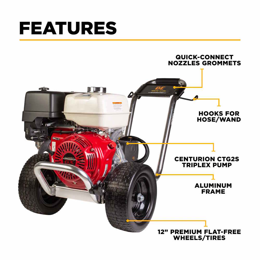 BE POWER B4213HAAS 4,200 PSI 4.2 GPM Cold Water Gas Pressure Washer - Image 3