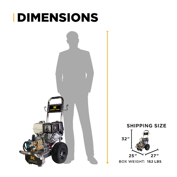 BE B4213HSJS 4,200 PSI 4.2 GPM Honda GX390, Cold Water Gas Pressure Washer - Image 12