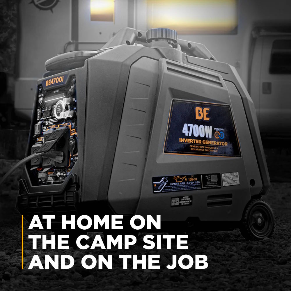 BE 4,700 Watt Electric Start Dual-Fuel Gas & Propane Digital Inverter Generator - Image 12