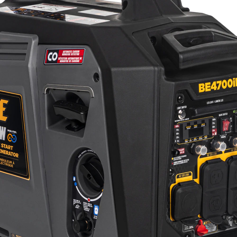 BE 4,700 Watt Electric Start Dual-Fuel Gas & Propane Digital Inverter Generator - Image 5