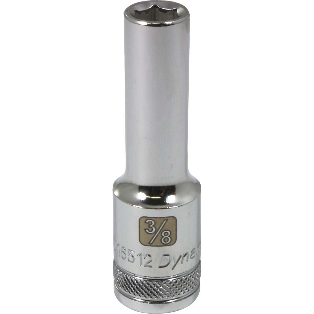 DYNAMIC TOOLS D016512 1/2" Drive 6Pt 3/8" Deep Chrome Socket - Image 2