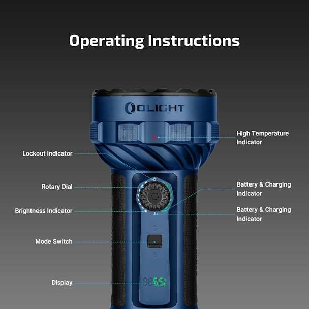 OLIGHT Marauder 3 - 25,000 Lumen Rechargeable Light (Midnight Blue) - Image 2