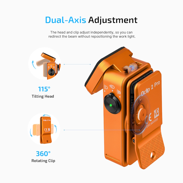 OLIGHT Oclip 2 Pro EDC Clip Flashlight - 530lm Floodlight & Spotlight (Orange) - Image 2