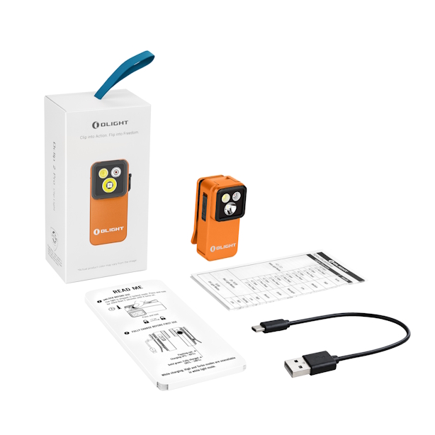 OLIGHT Oclip 2 Pro EDC Clip Flashlight - 530lm Floodlight & Spotlight (Orange) - Image 12
