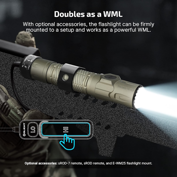 OLIGHT Warrior Ultra 2500 Lumens Tactical Flashlight with OAL Material - Image 7