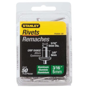 STANLEY PAA66-5B 3/16" x 3/8" Aluminum Rivets 50PK