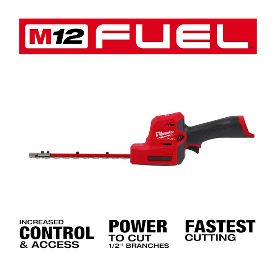 MILWAUKEE 2533-20 M12 8" Hedge Trimmer (Tool Only) - Image 2
